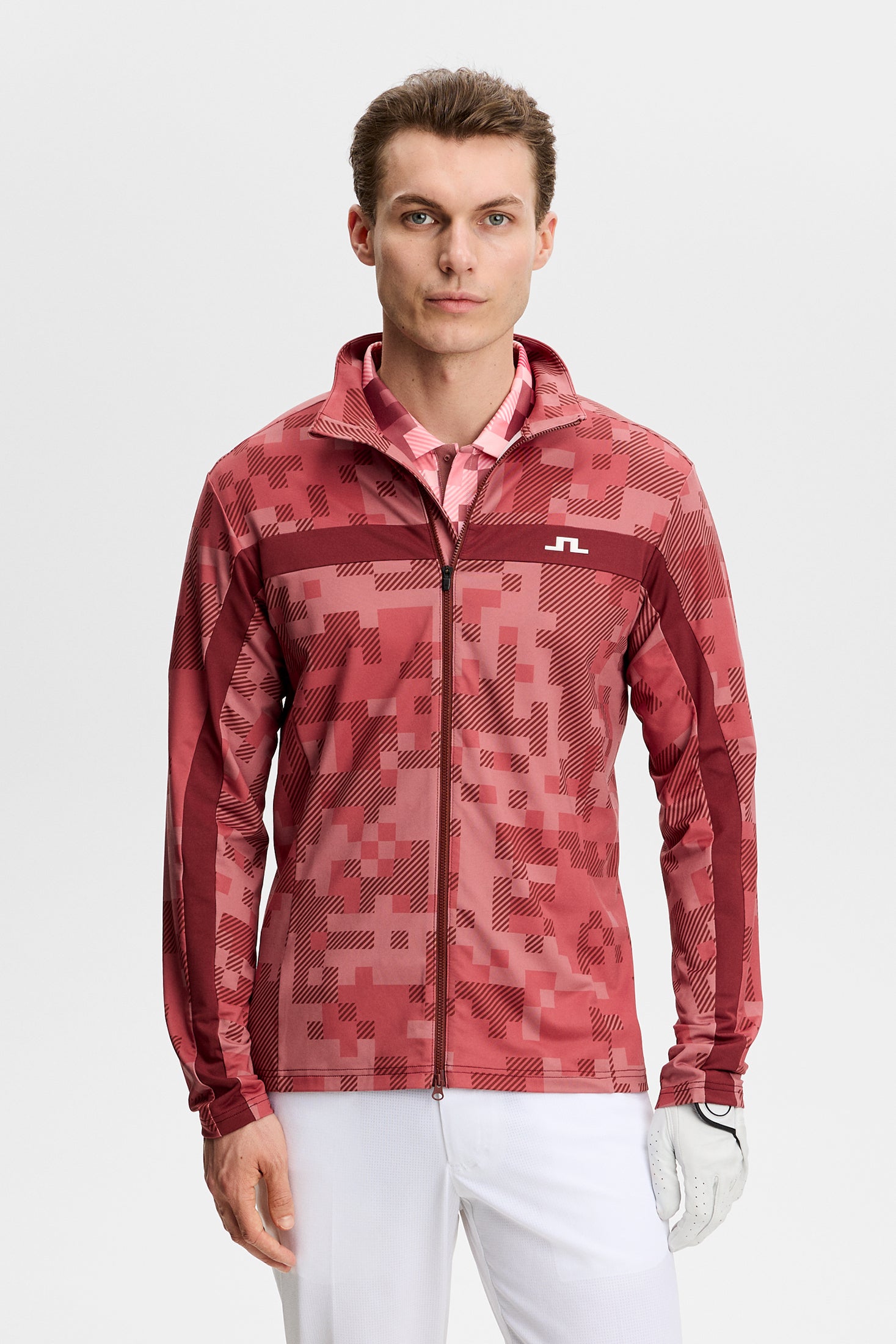 Bridger Tour Print Mid Layer / Tour 26 Tonal Pink L | J.Lindeberg