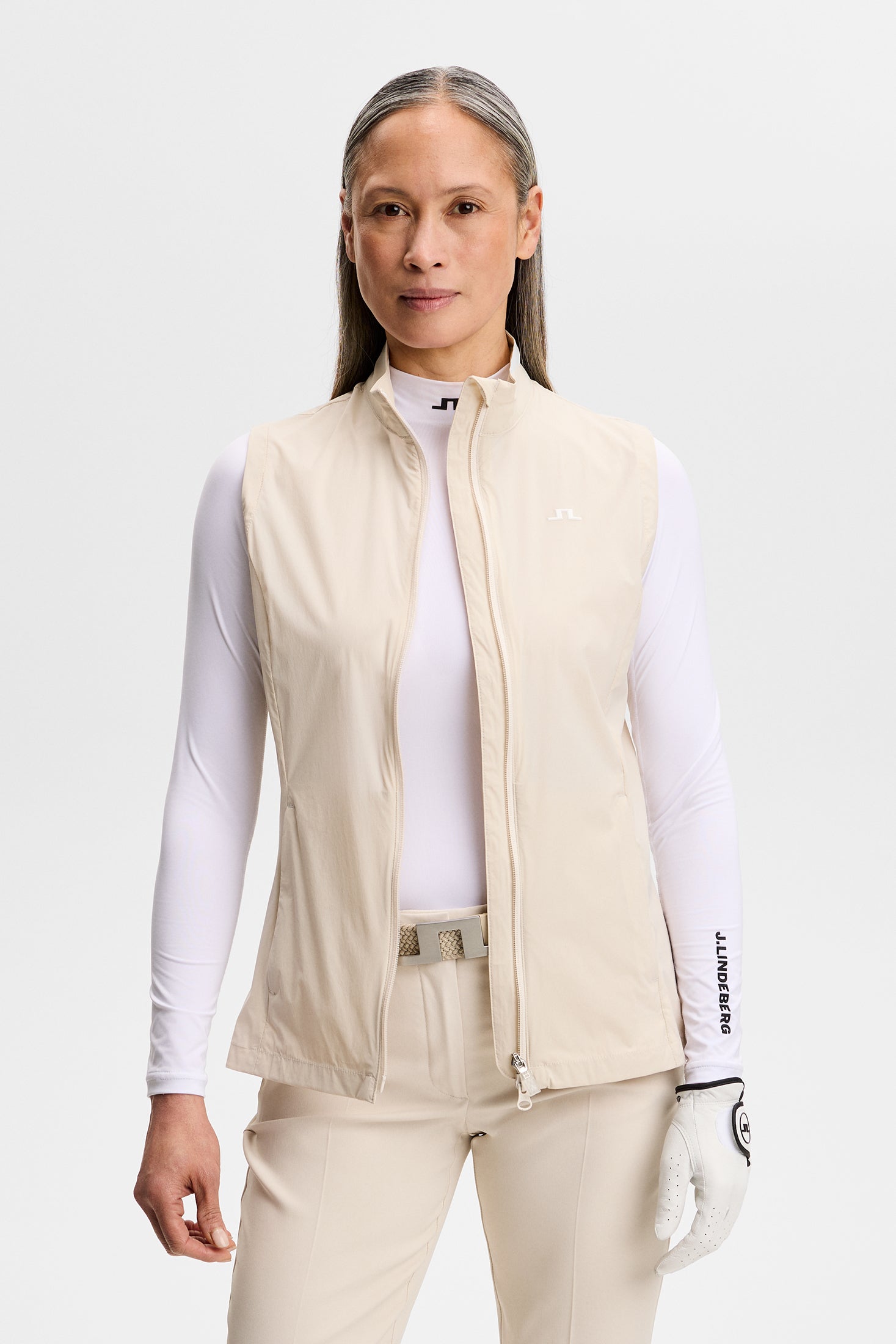 Thorine Wind Packable Vest / Moonbeam | J.Lindeberg Official