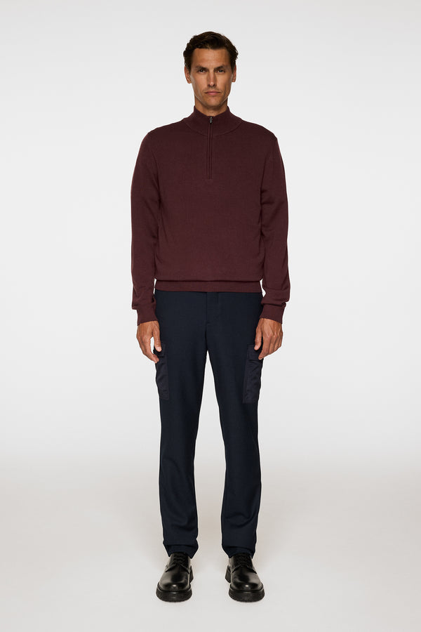 Kiyan Merino Quarter Zip / Huckleberry