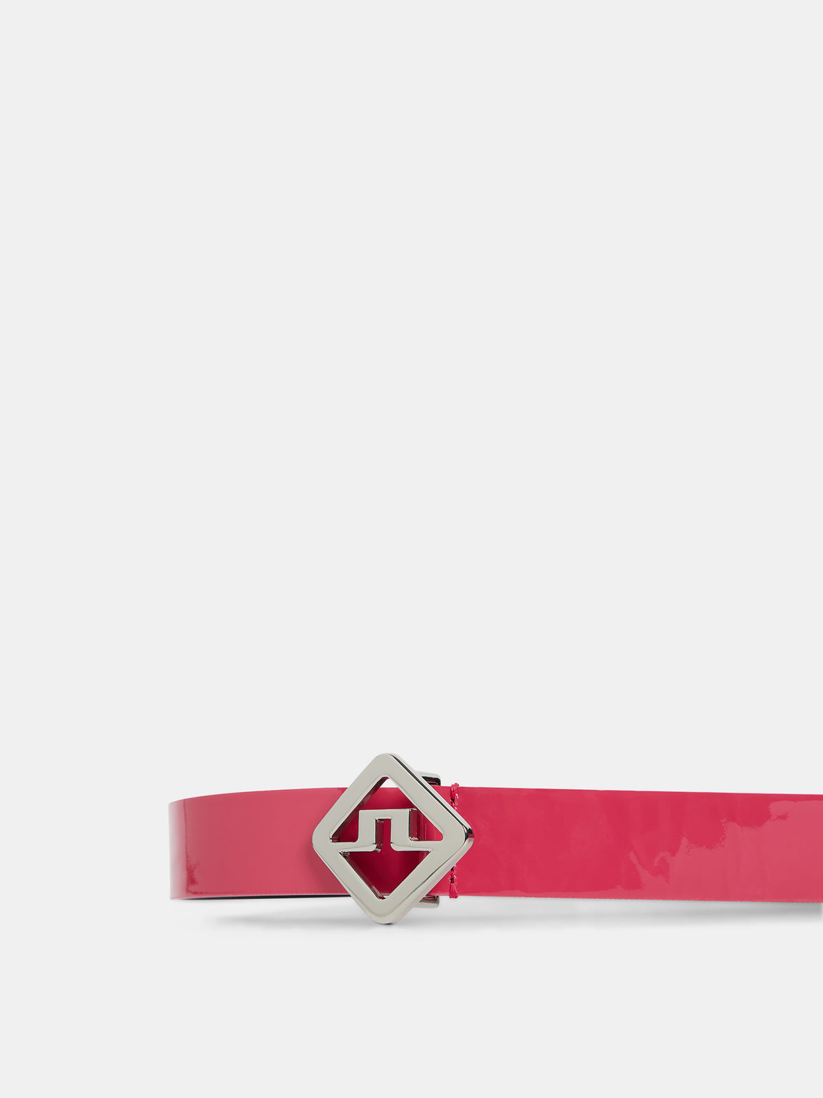 Diana High Shine Leather Belt / Rose Red