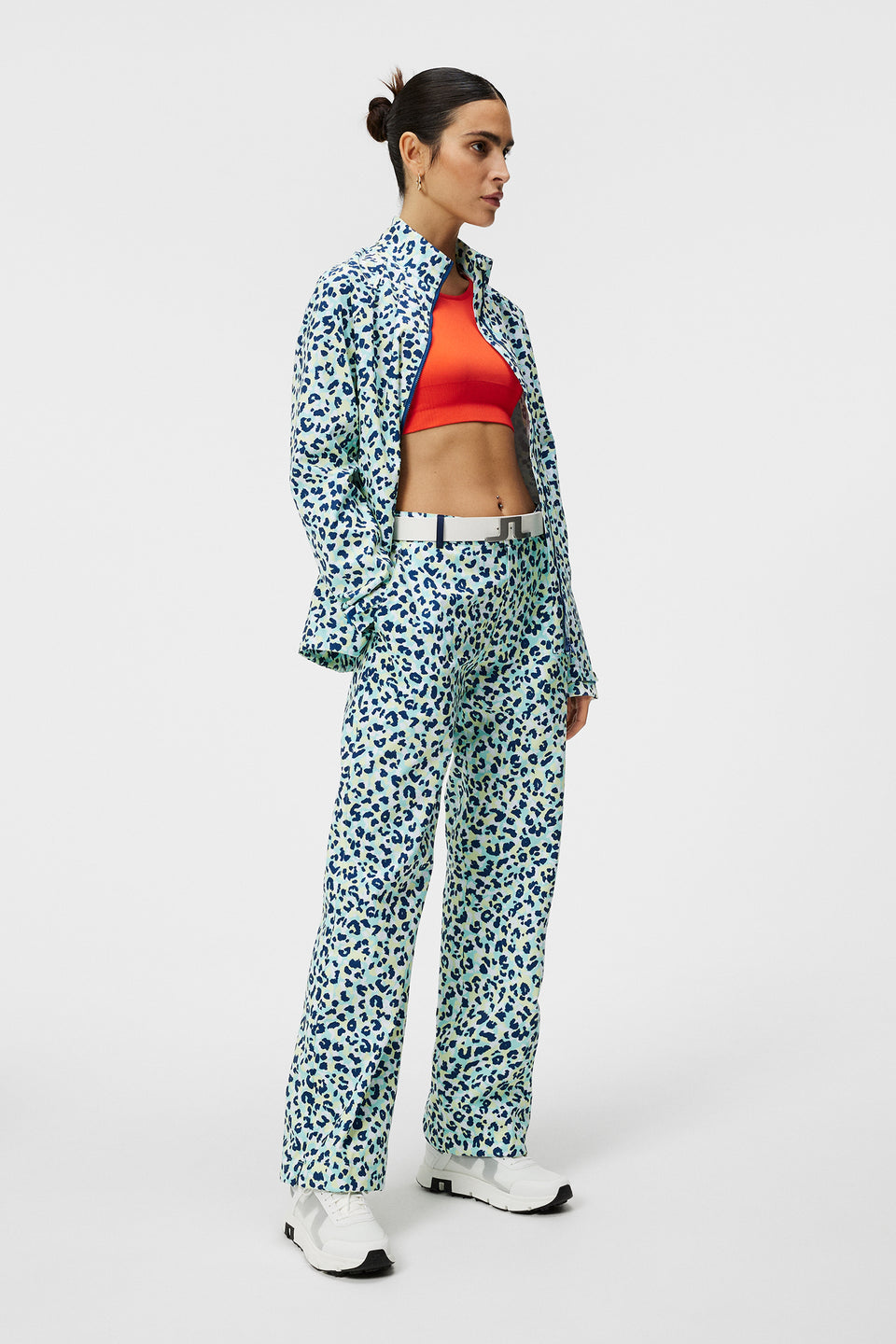 Evertine Rain Pant Print / Leopard Aruba Blue