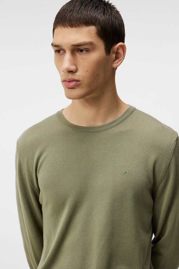 Lyle Light Merino Sweater / Oil Green