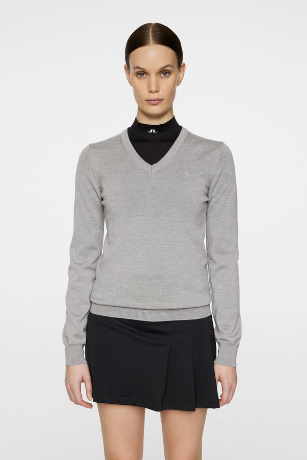Amaya Knitted Sweater / Light Grey Melange