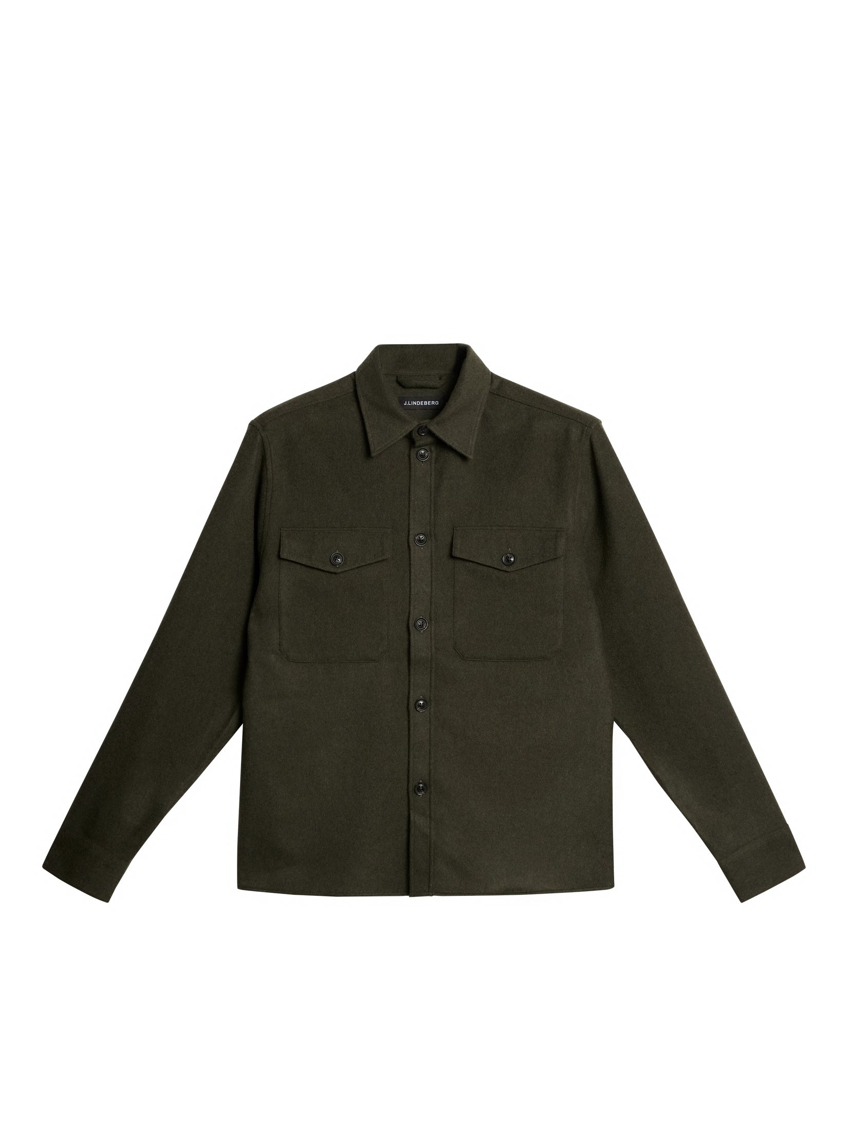 Flat Wool Overshirt / Forest Green | J.Lindeberg Official