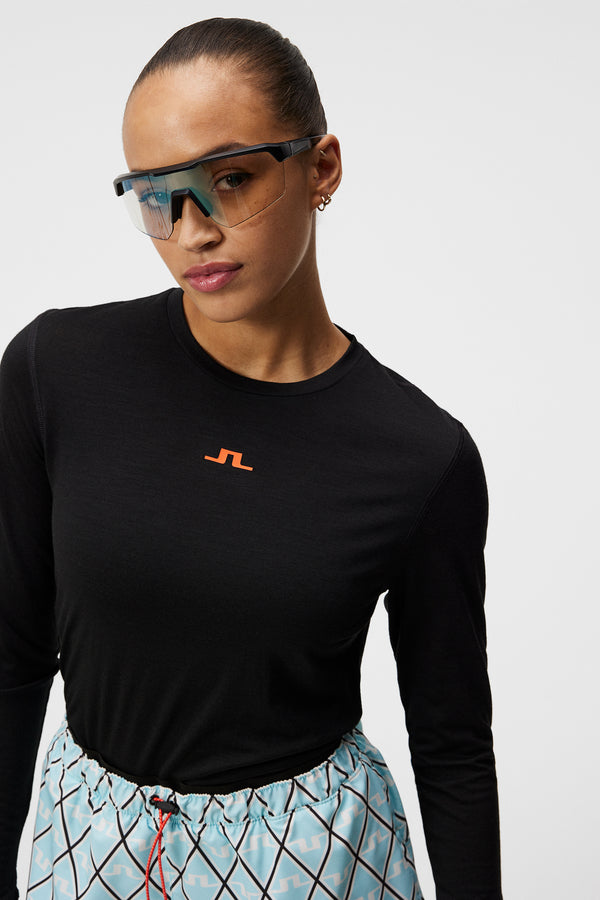 Shauna Wool LS T-shirt / Black
