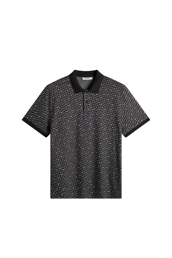 Devon Jacquard Polo / BIAS BRIDGE MICRO BLACK WHITE