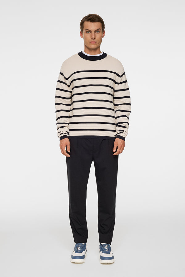Sawyer Stripe Crew Neck / Moonbeam