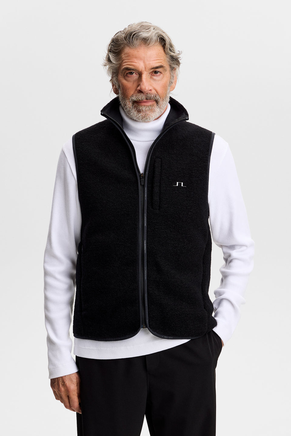Duncan Wool Fleece Vest / Black
