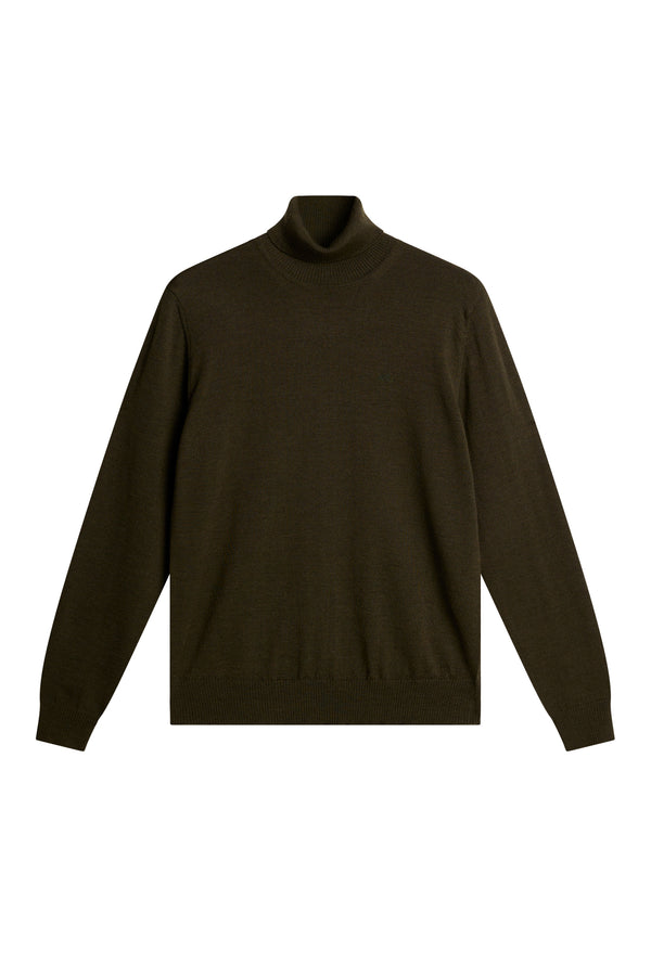 Kaden Merino Turtle Neck / Forest Green Melange