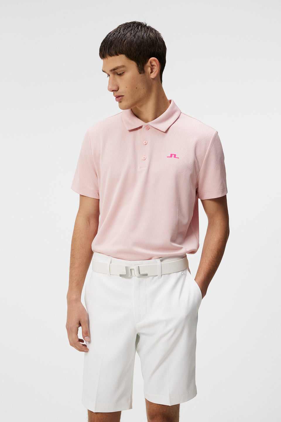 Halto Regular Fit Polo / Geo Powder Pink