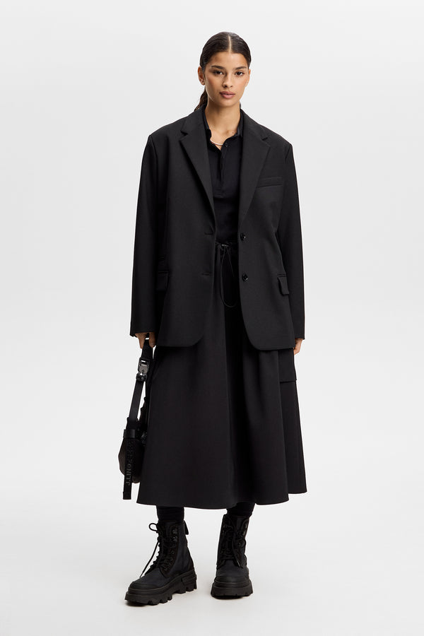 Amanda Compact Stretch Blazer / Black