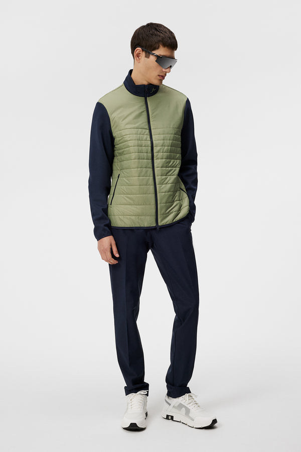 Martino Quilt Hybrid Jacket / Oil Green