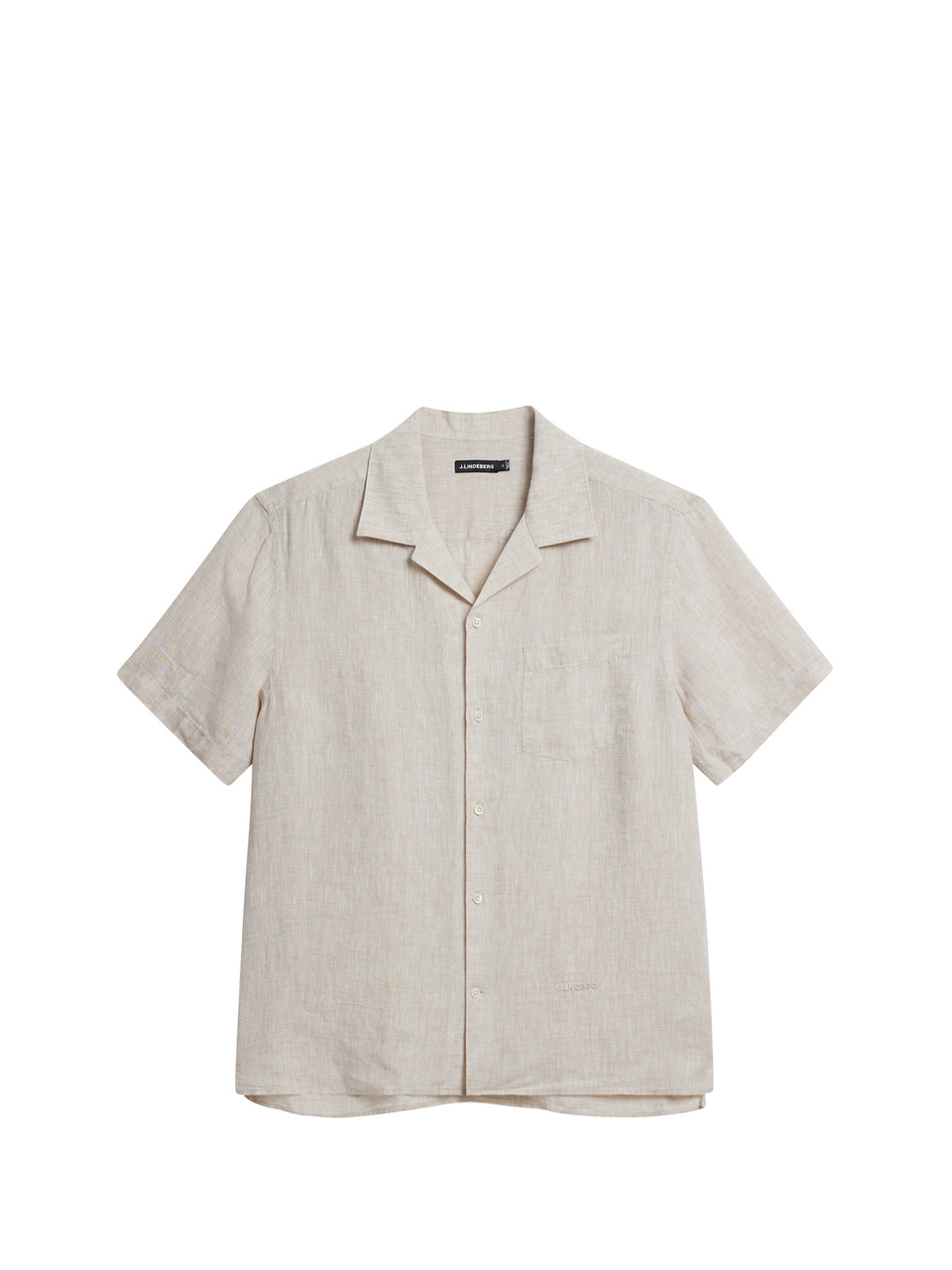 Linen Melange SS Reg Shirt / Safari Beige