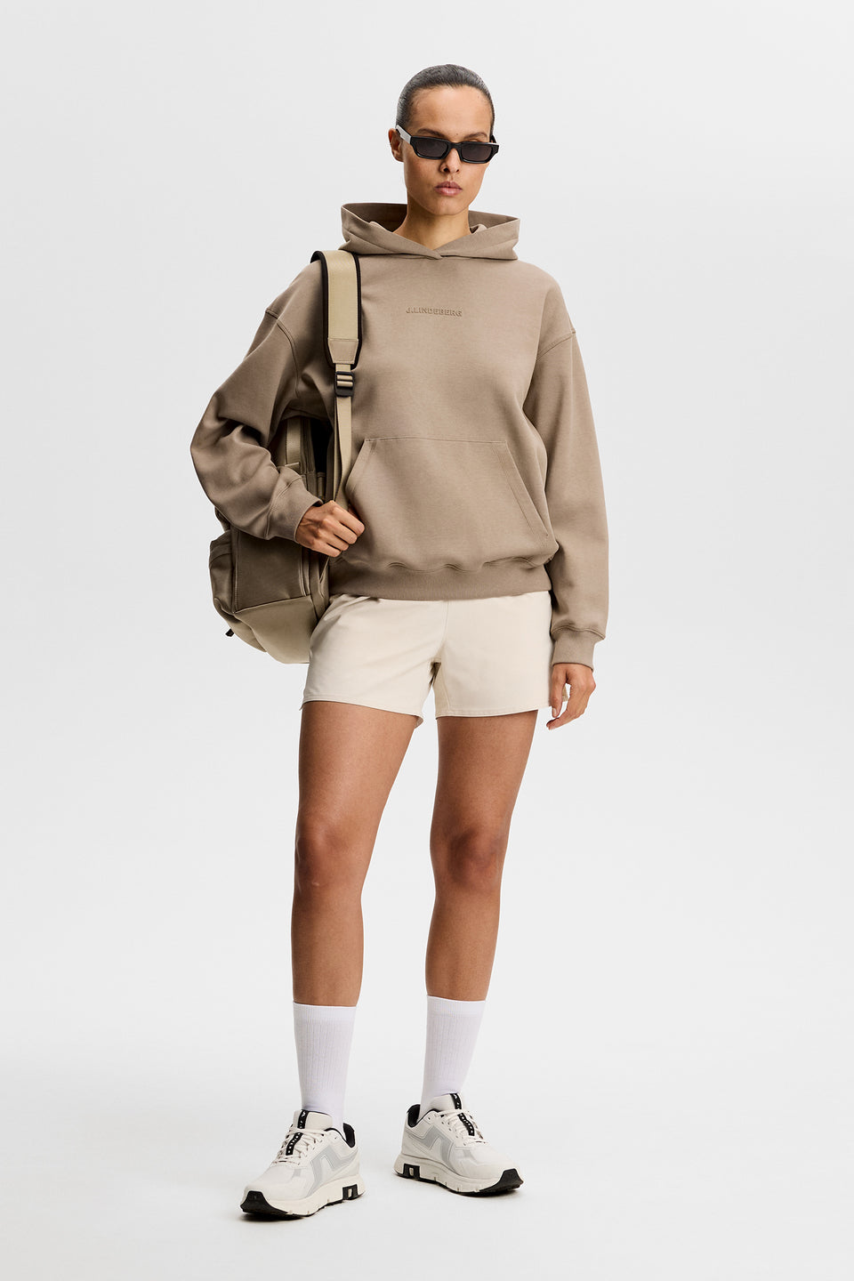 Short de course pour femmes J. Lindeberg short de sport, noir Short de course pour femmes J. Lindeberg short de sport, noir