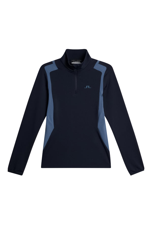 Mae Quarter Zip Mid Layer / JL Navy