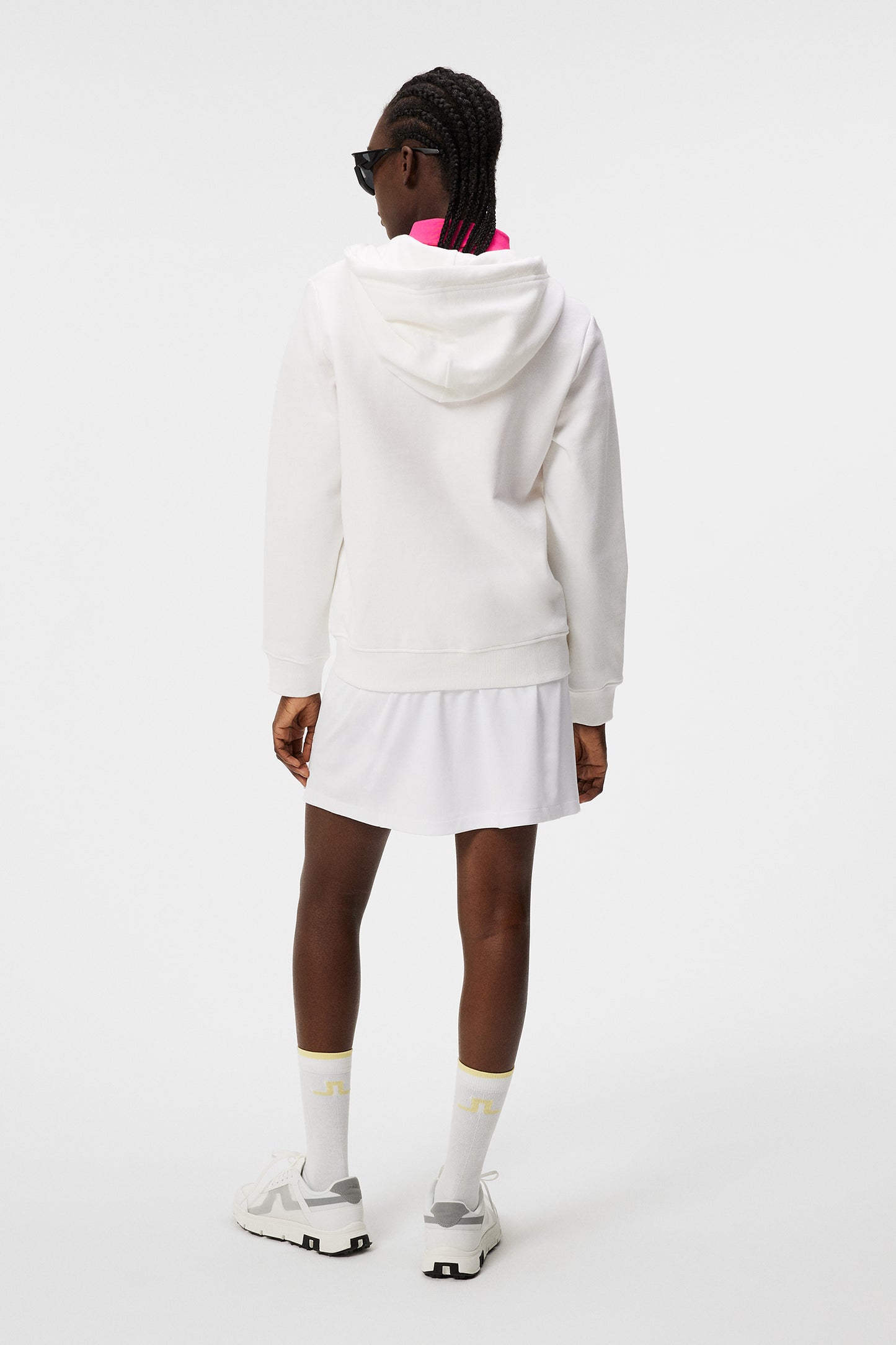 W Alpha Zip Hood / White