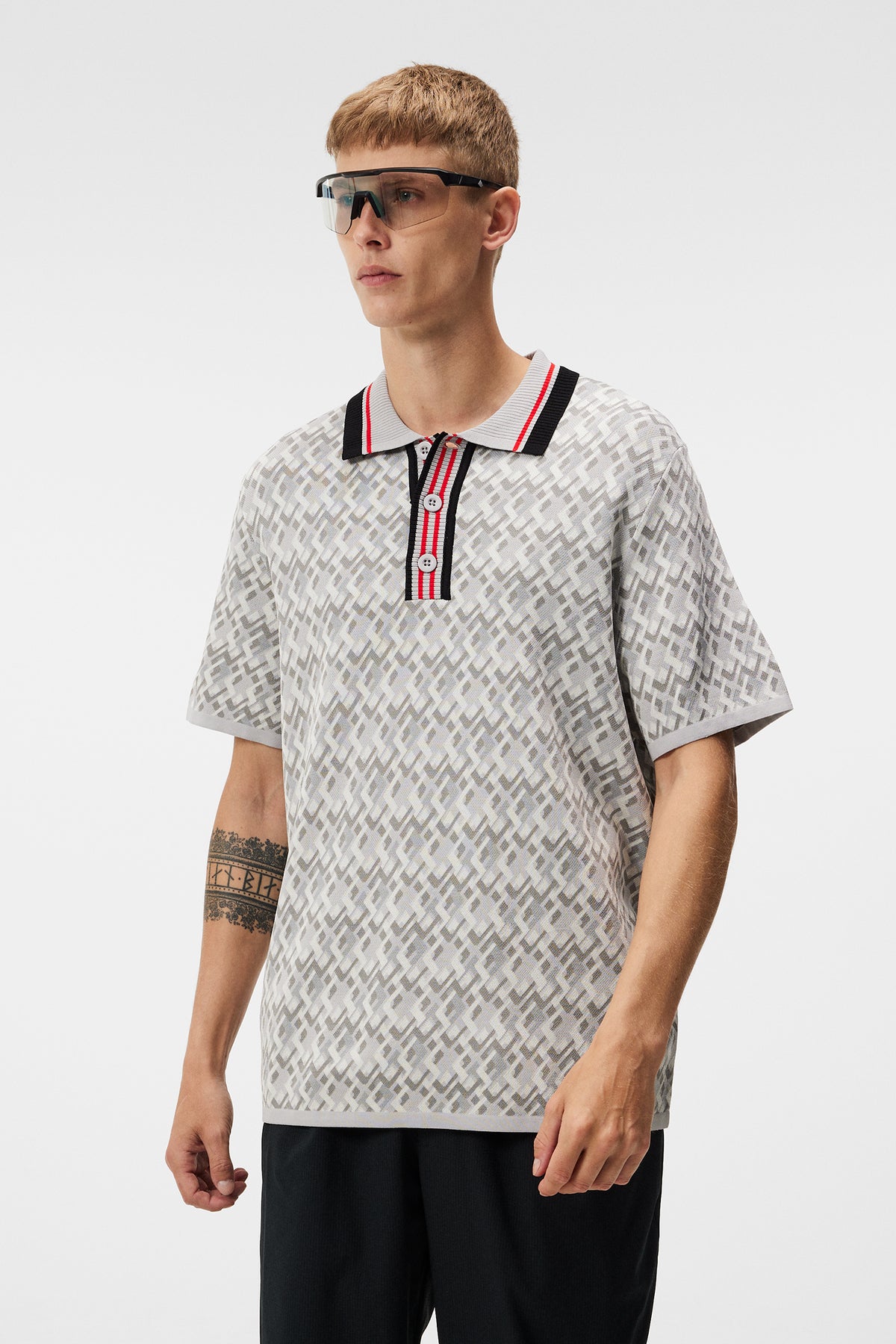 Nate Knitted Shirt / JL Micro Bridge Grey – J.Lindeberg