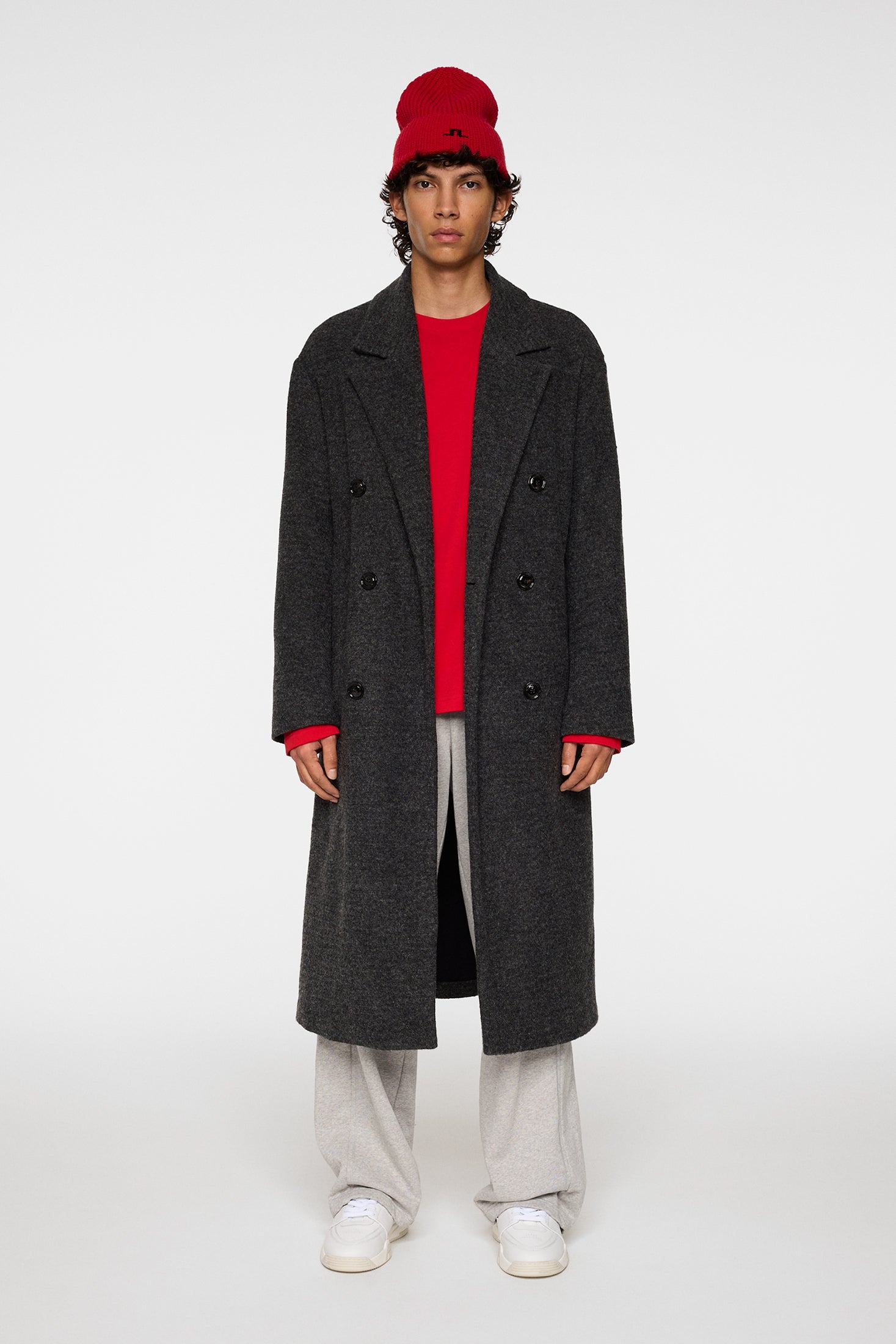 Willy Bonded Wool Coat / Dark Grey Melange – J.Lindeberg EU