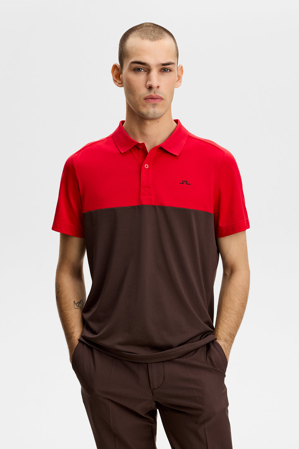 Block Polo / Seal Brown