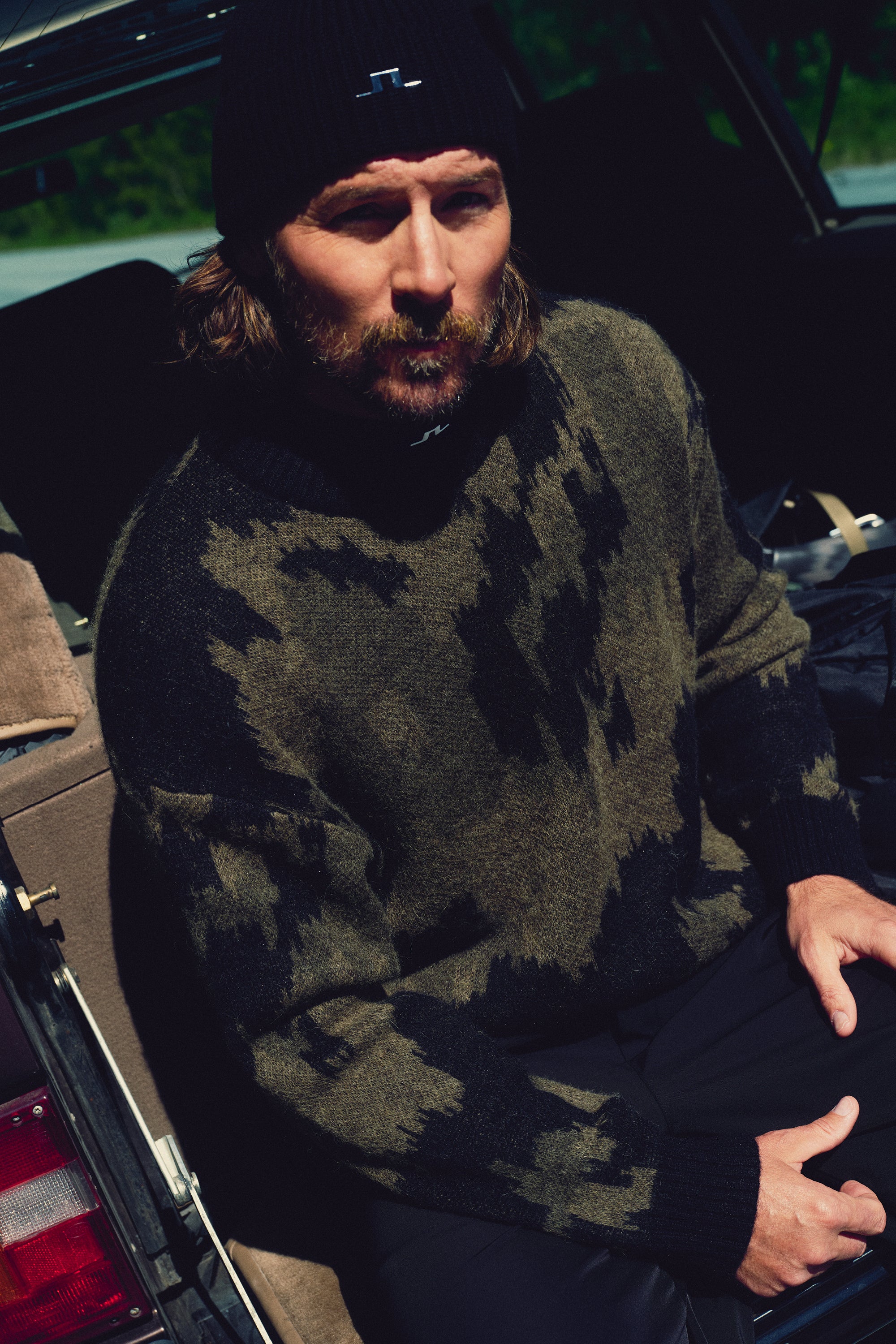 Nate Graphic Jacquard Knit / Forest Green – J.Lindeberg