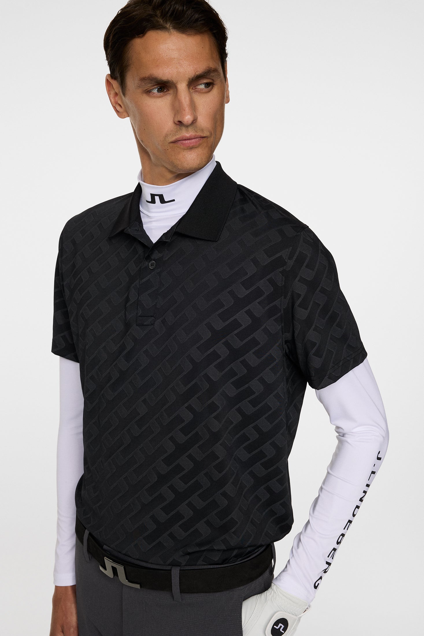Bison Jacquard Polo / Black – J.Lindeberg EU