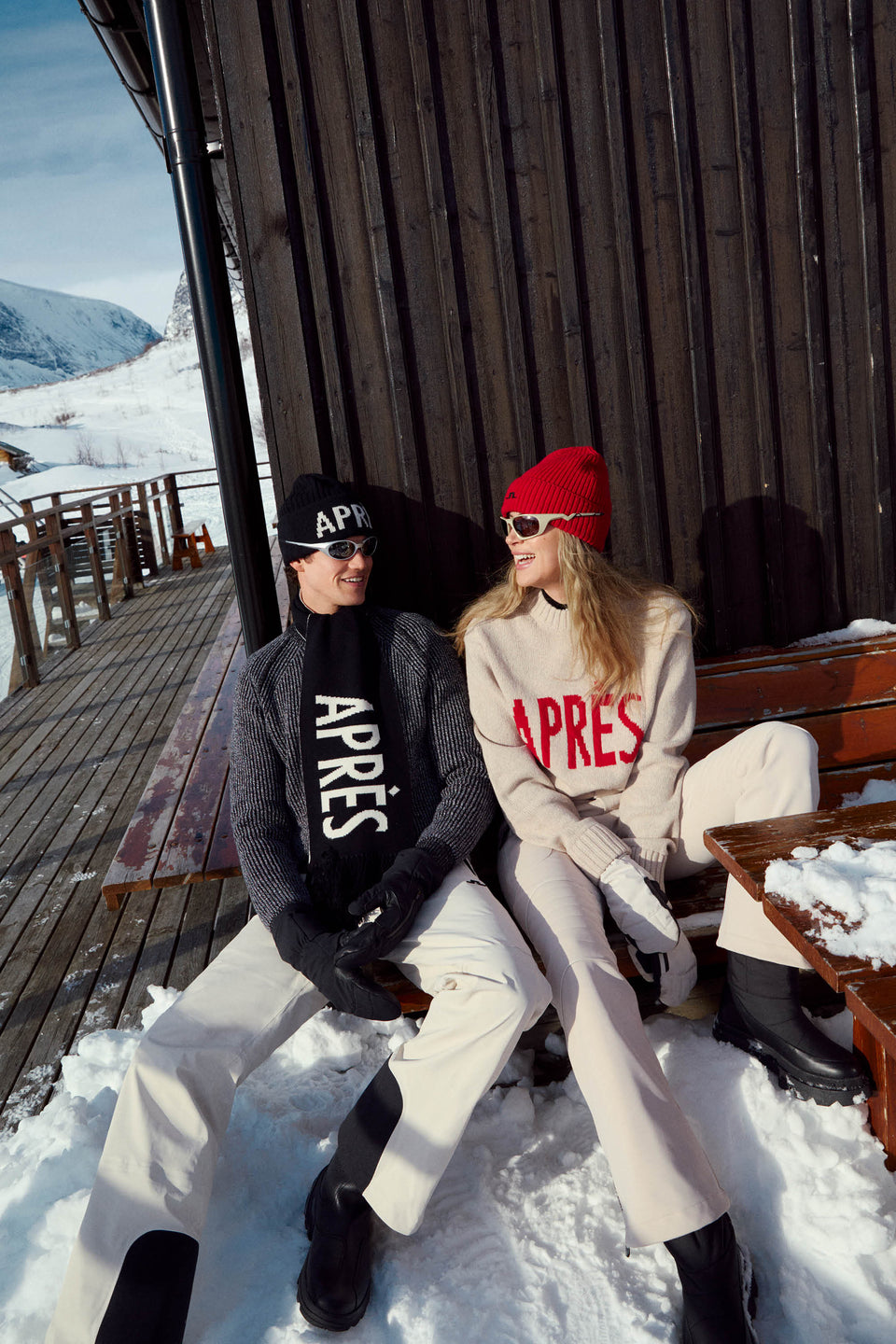 Fabian Graphic Knit Sweater / Moonbeam