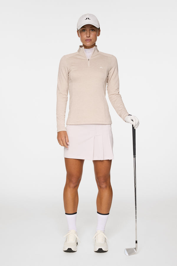 Steffi Quarter Zip Mid Layer / Beige Melange