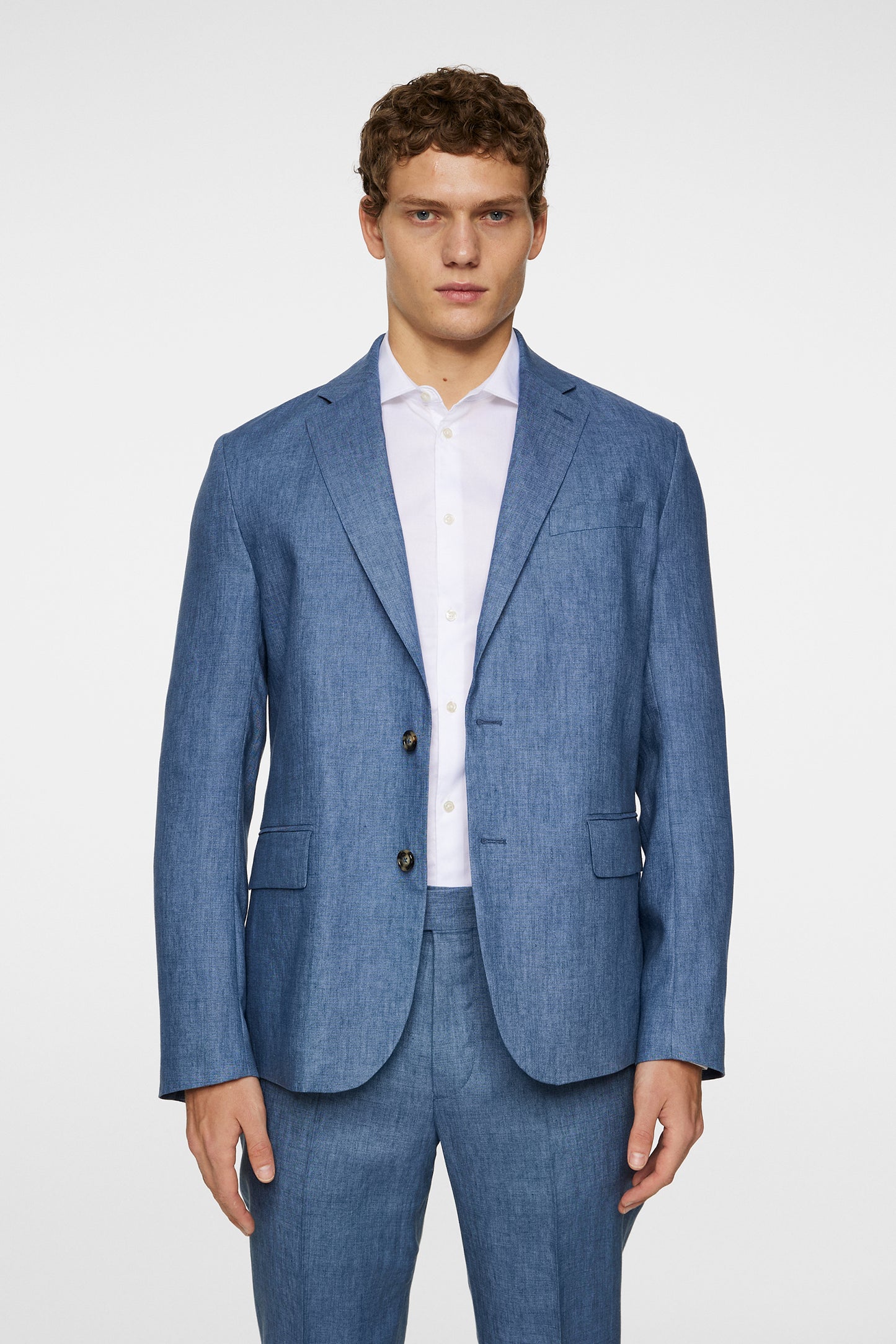 Elton U Super Linen Blazer / Rain Washed
