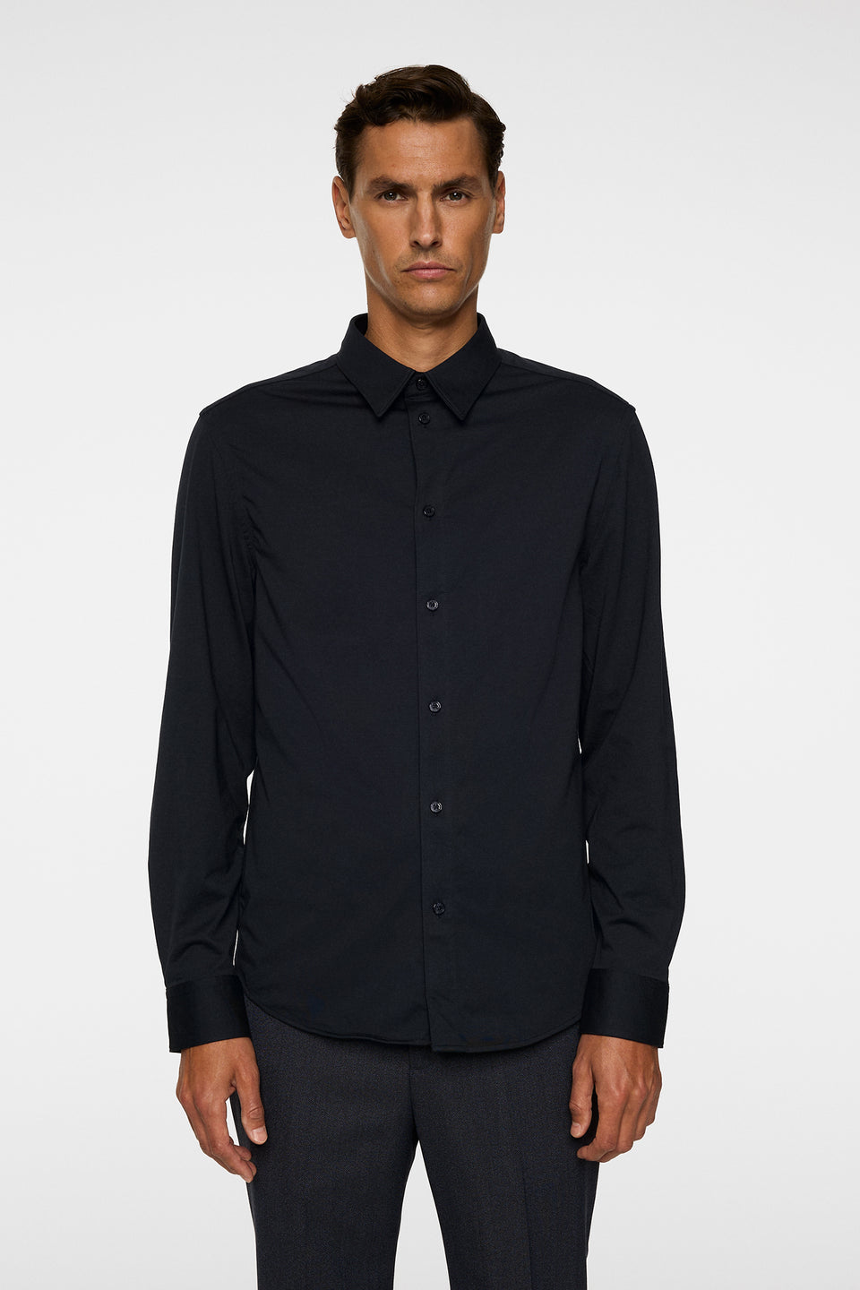 Marlon Interlock Jersey Shirt / JL Navy