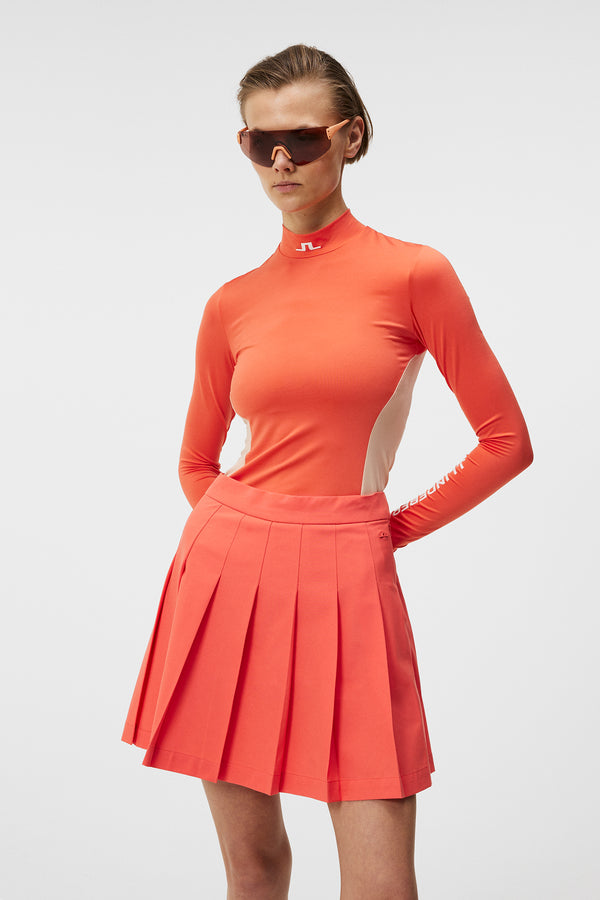 Celeste Long Sleeve Top / Hot Coral