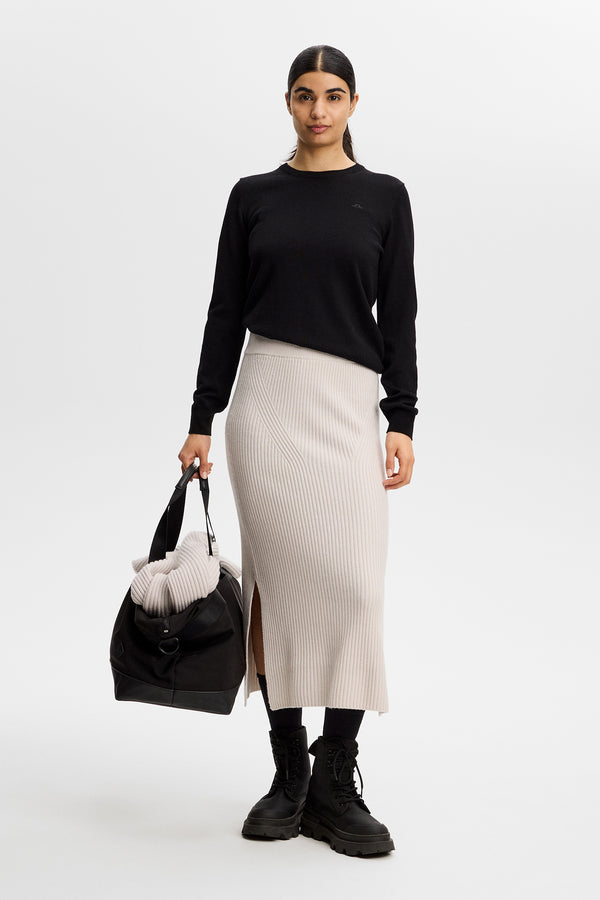 Catia Rib Knit Skirt / Moonbeam
