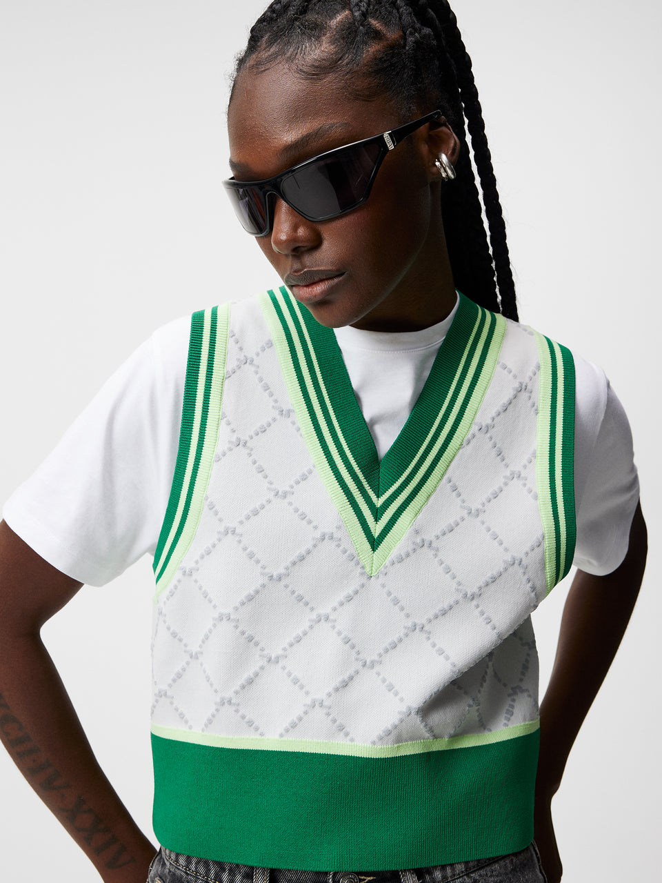 Barbados Knitted Vest / White