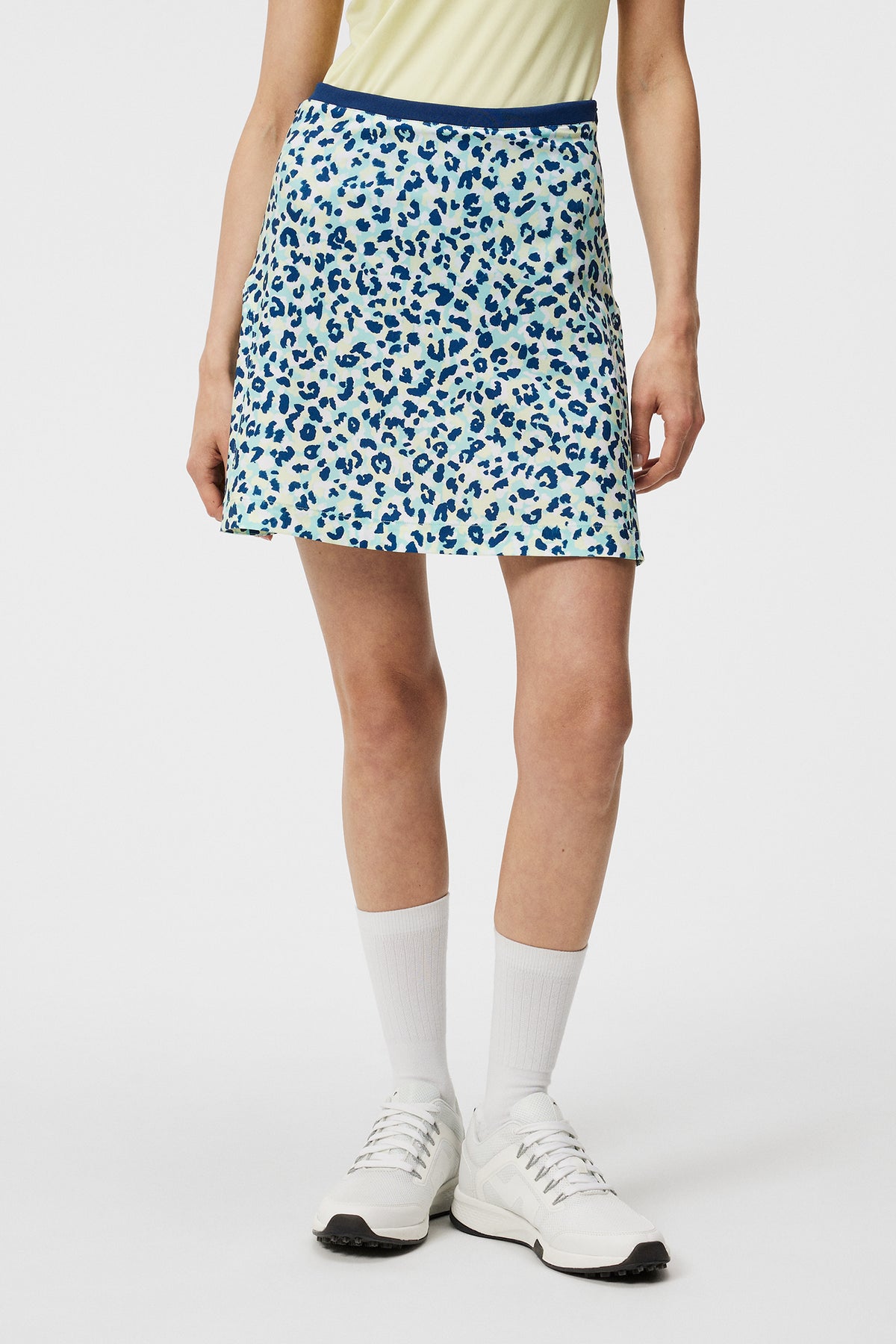 Themba Print Skirt / Leopard Aruba Blue