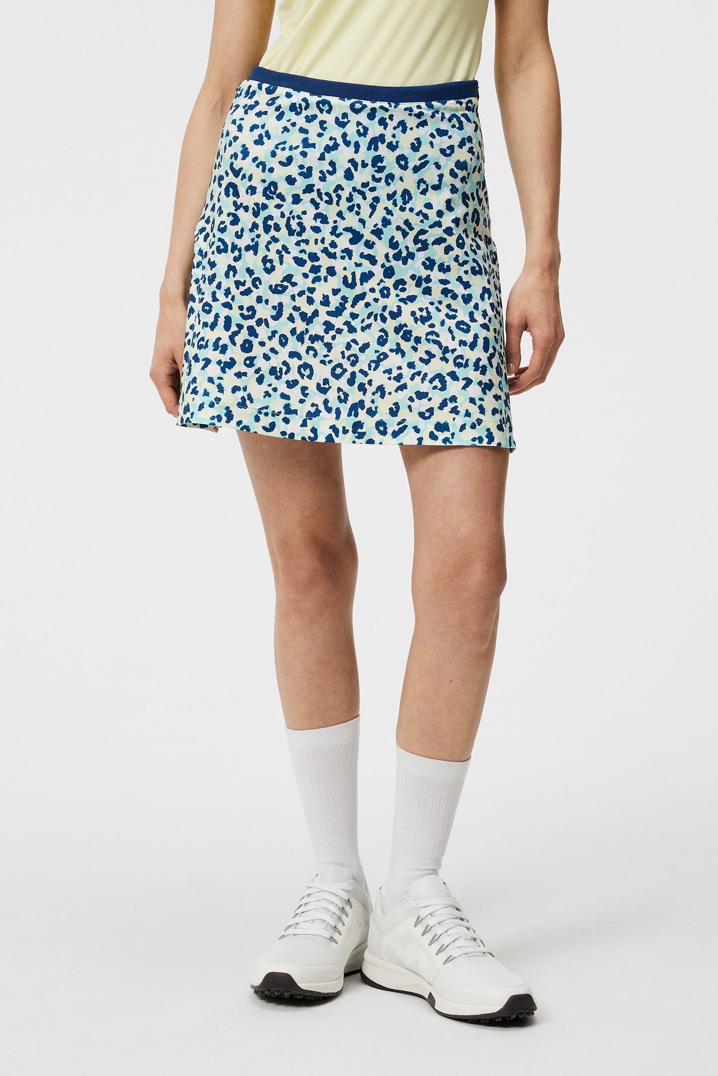 Themba Print Skirt / Leopard Aruba Blue