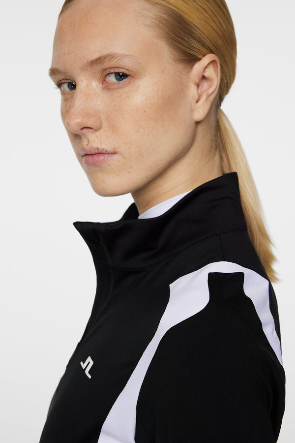 Mae Quarter Zip Mid Layer / Black