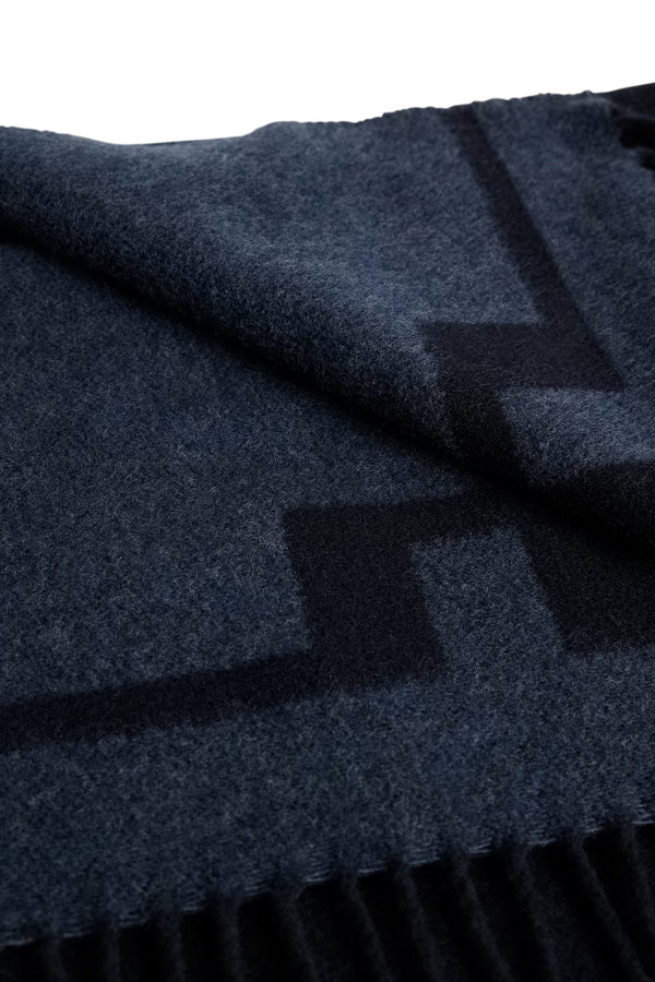 Champ Double Sided  Scarf / JL Navy