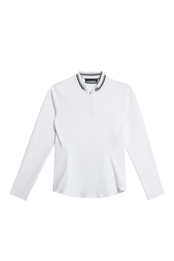 Harper Quarter Zip Mid Layer / White