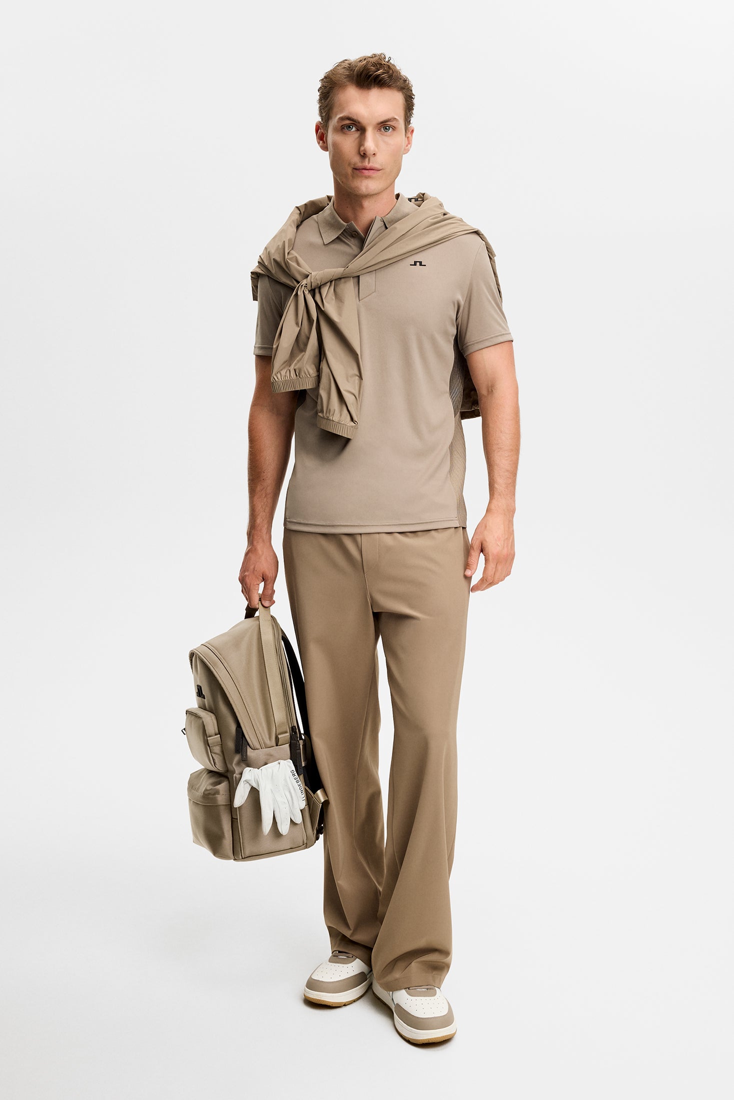 Neri Hybrid Knit Polo Shirt / Brindle | J.Lindeberg Official