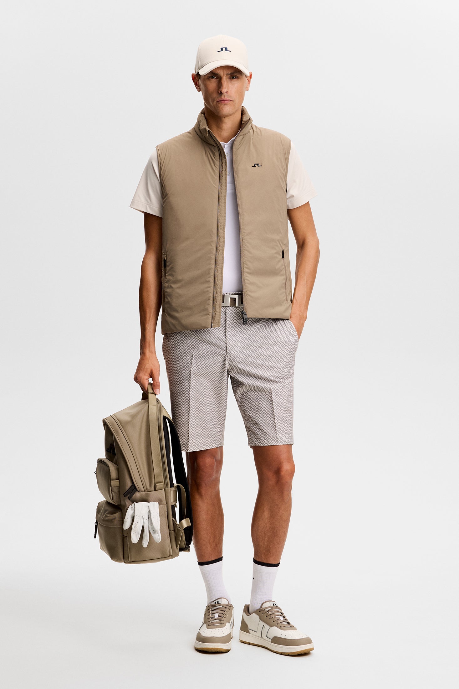 EPTM エピトミ Vest スエード リバーシブル パファー ベスト Timor Hybrid Vest / Brindle | J.Lindeberg Official