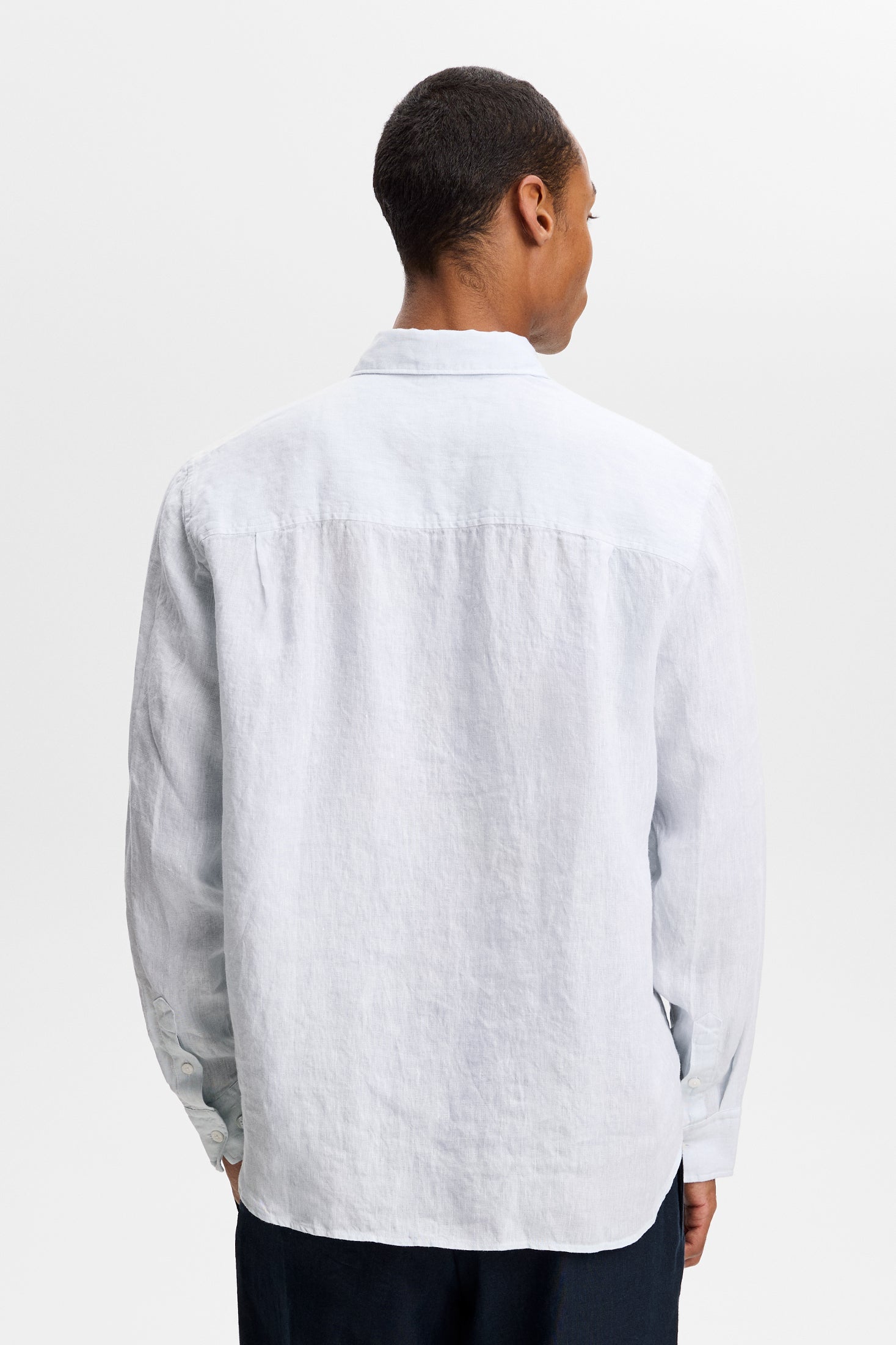 Zachary Clean Linen Shirt / Skywriting | J.Lindeberg Official