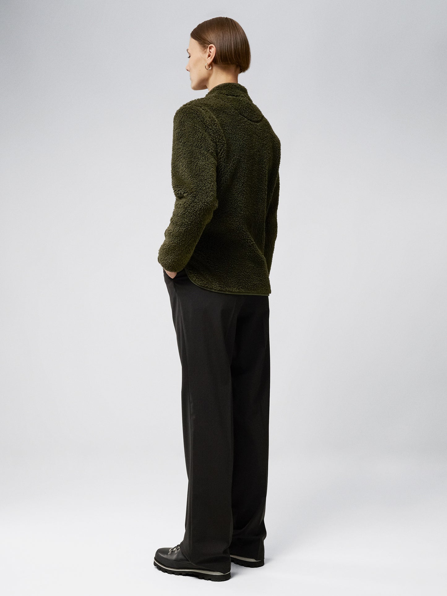 Patricia Pile Fleece Jacket / Forest Green