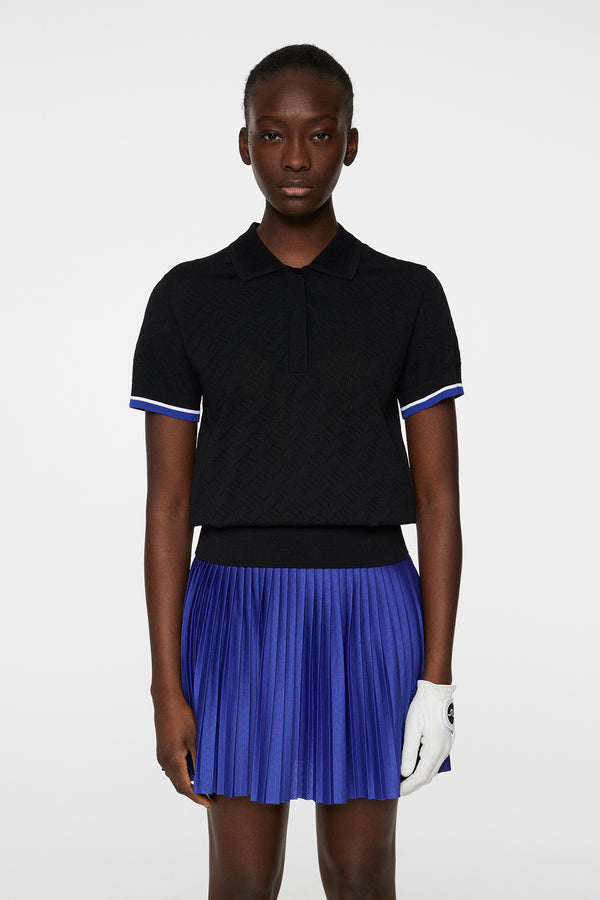 Lomi Knitted Polo Shirt / Black