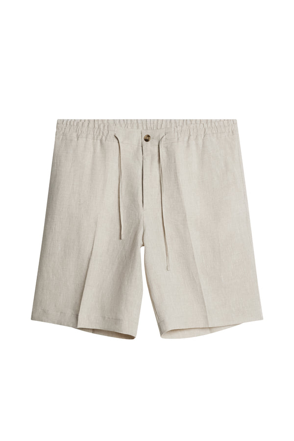 Brady Drape Linen Shorts / Moonbeam