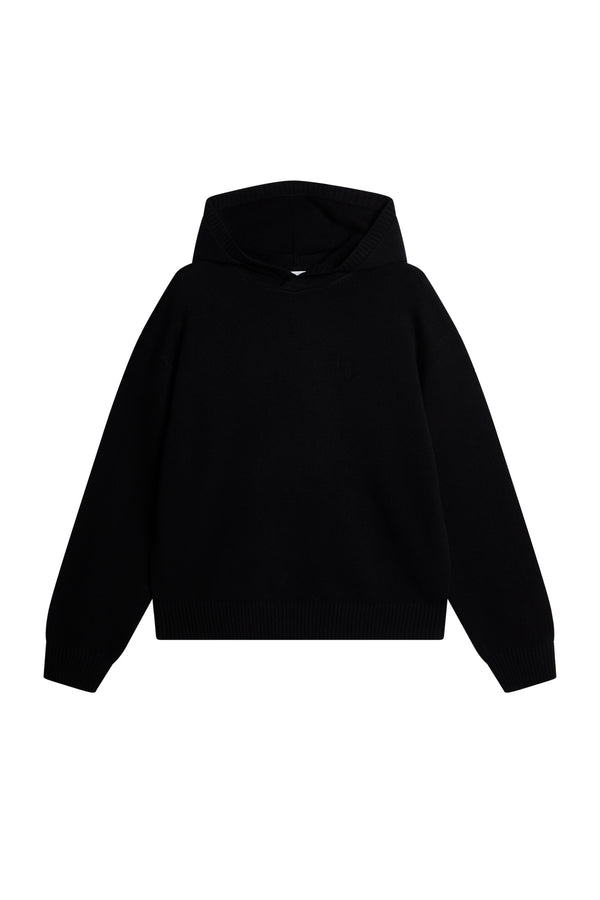Edward Knitted Hoodie / Black