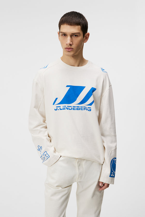 Derk Longsleeve Moto Tee / Cloud White