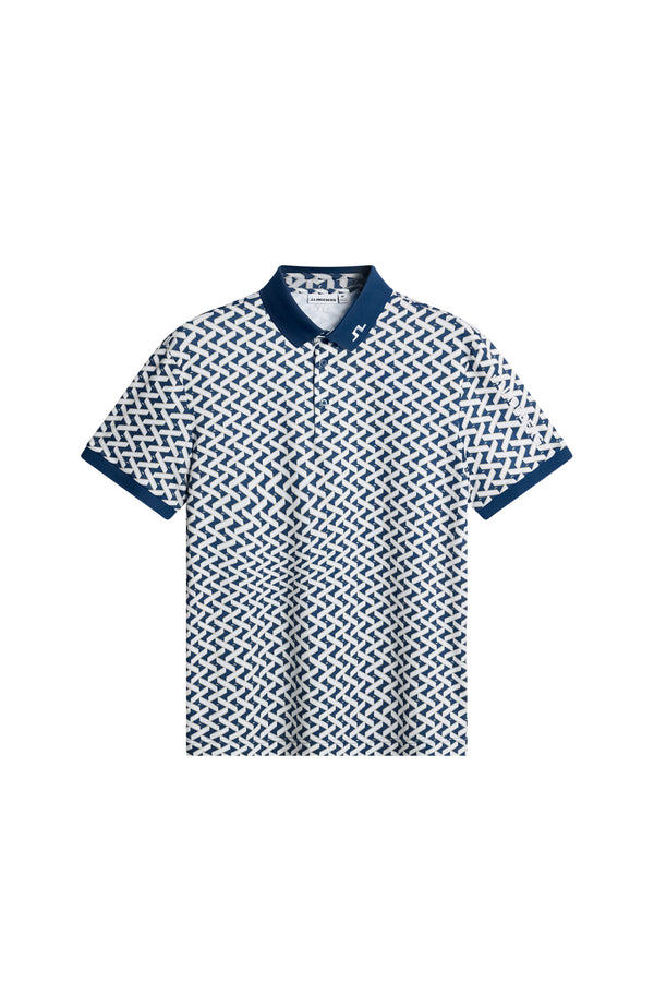 Tour Tech Print Polo / Ladder Estate White S