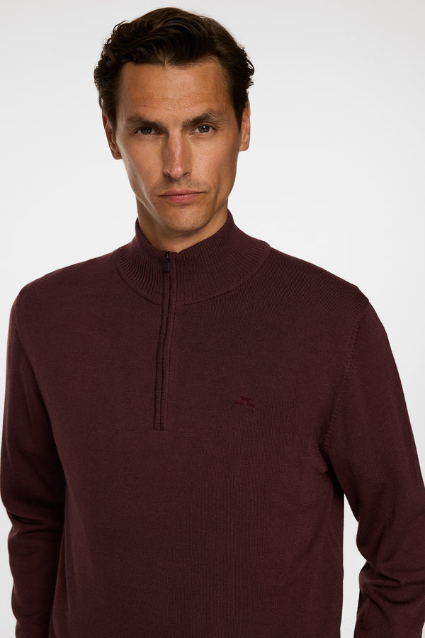 Kiyan Merino Quarter Zip / Huckleberry