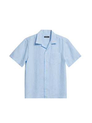 Elio Linen Melange Shirt / Chambray Blue