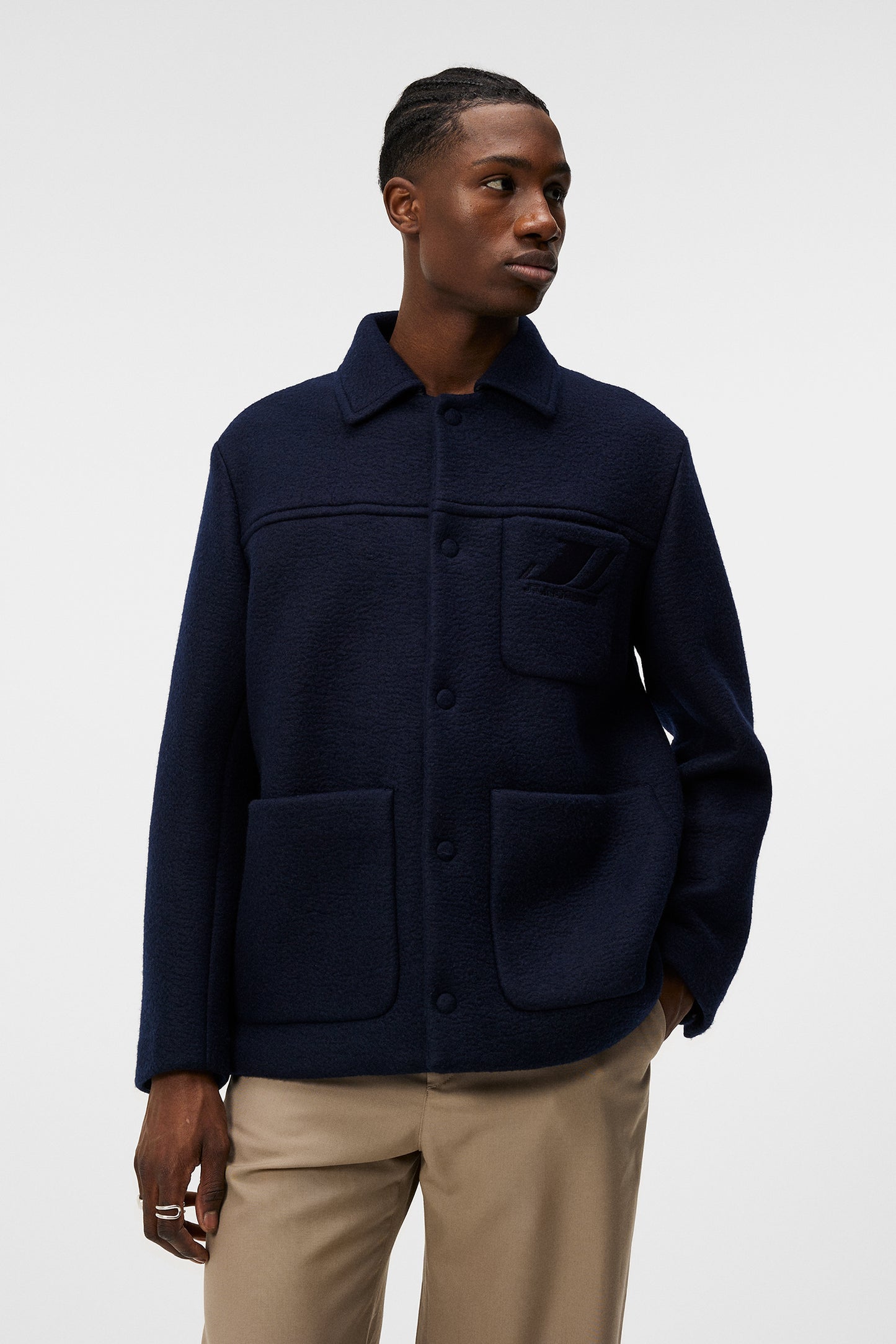 Ferdi Wool Mix Jacket / JL Navy