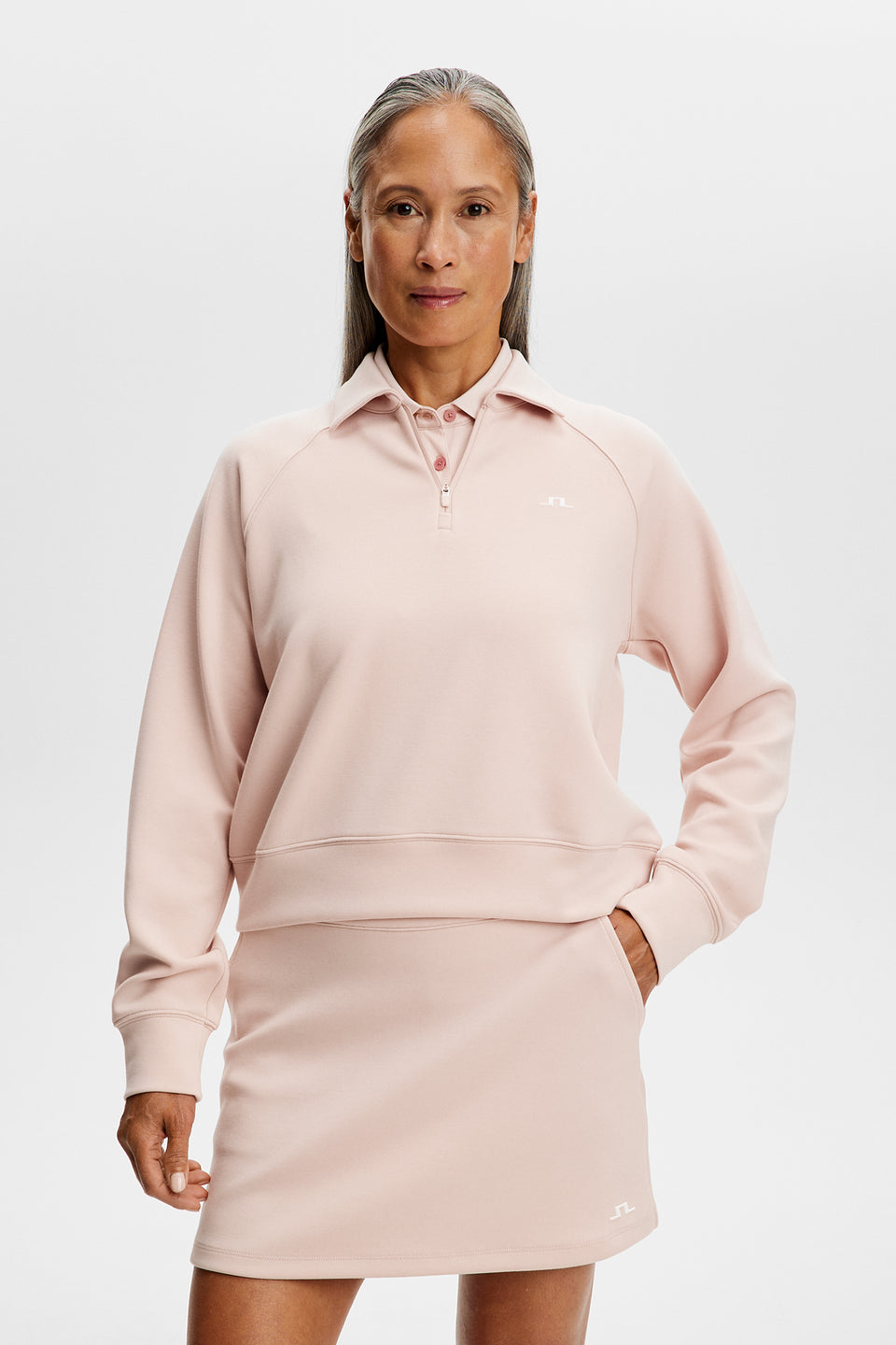 Kira Jerseysweat Polo / Rose Smoke